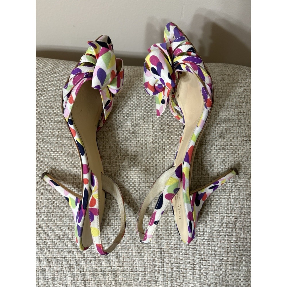 Rare Kate Spade Lourdes Multicolor Heart Heels Strappy Stiletto Size 7 - Picture 13 of 14